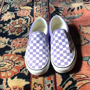 Purple Checkered Vans